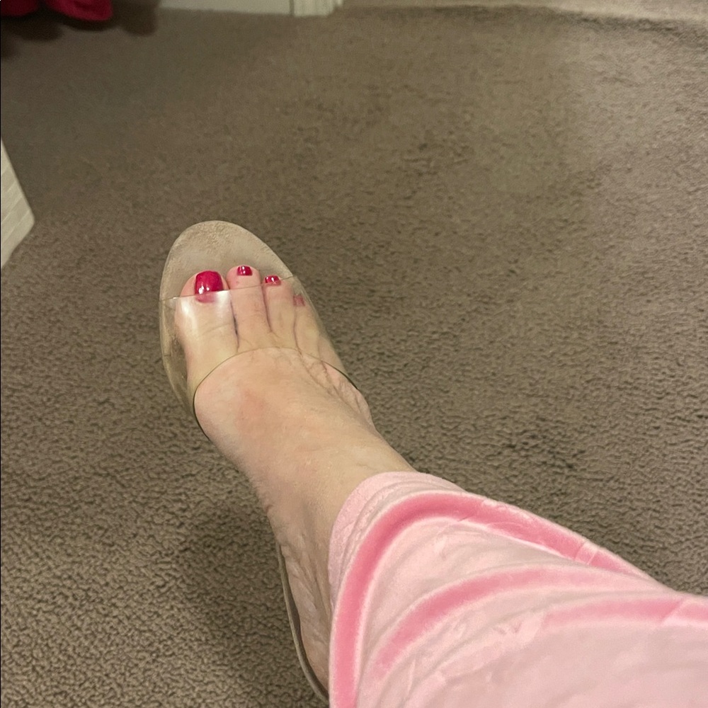 Steve Madden Nude Transparent Slide mules - Picture 3 of 5